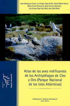 Portada do atlas das aves  nidificantes dos arquipelagos de Cies e Ons