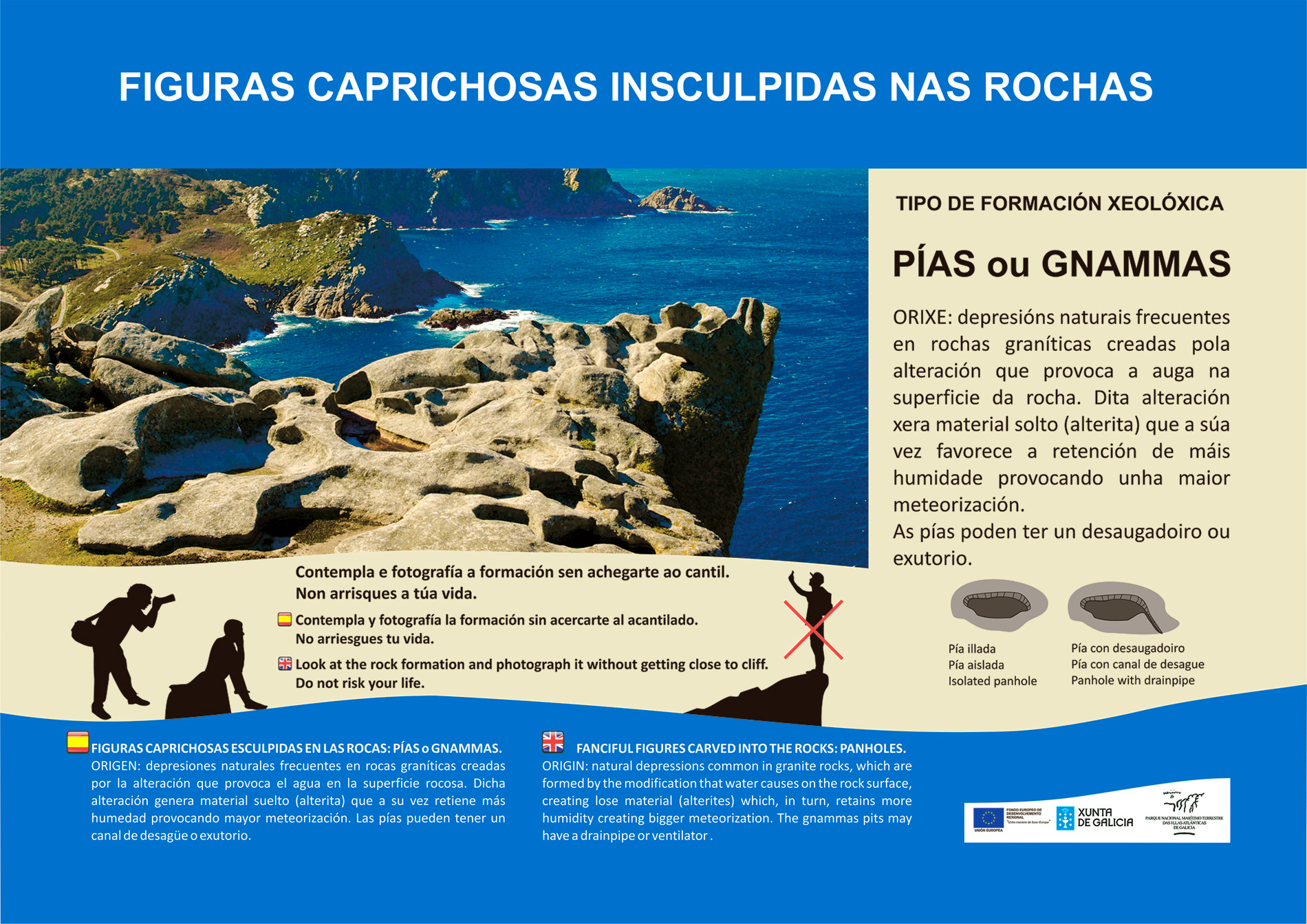 Cíes - Panel pías Alto do Príncipe