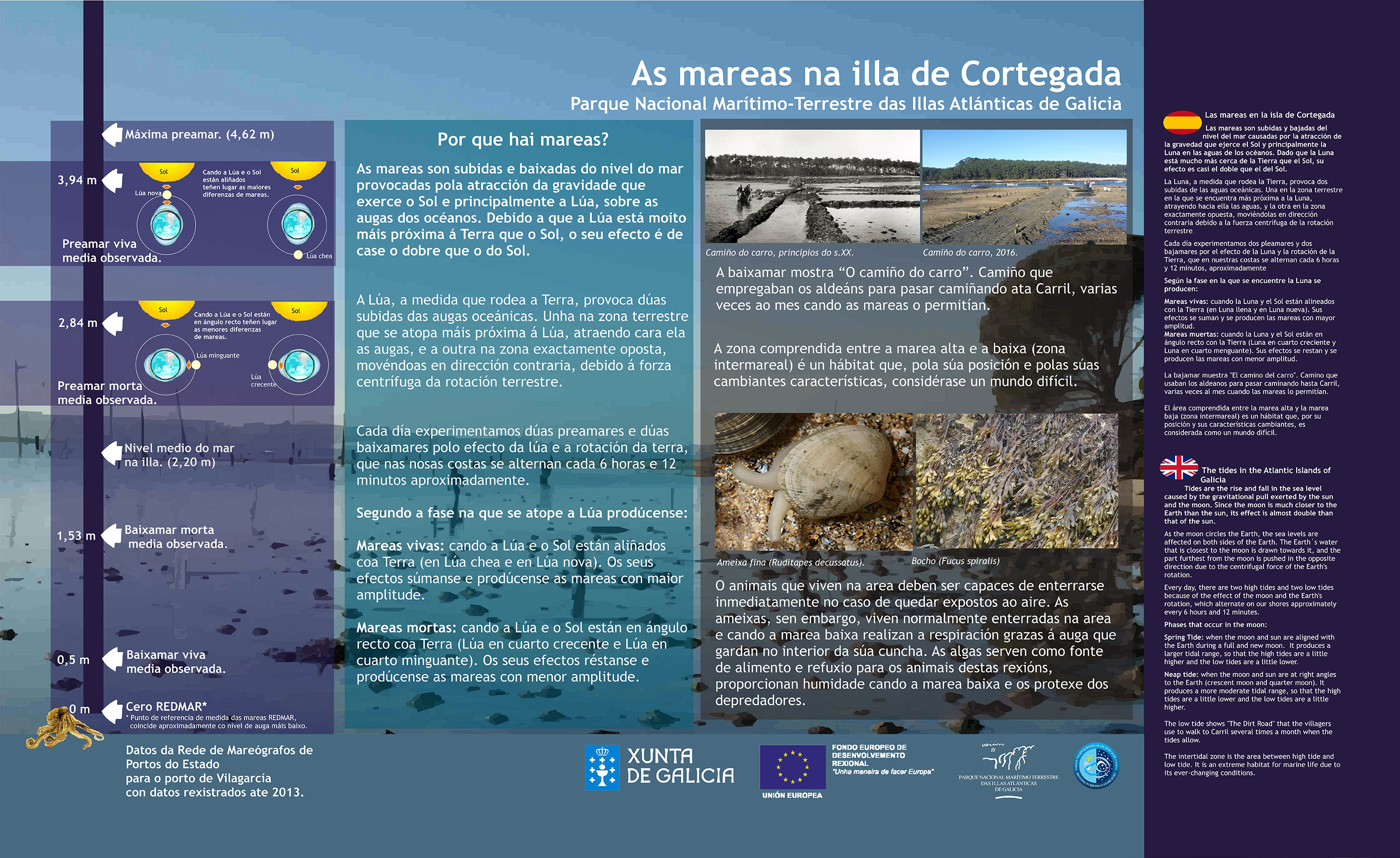 Cortegada - Panel mareas