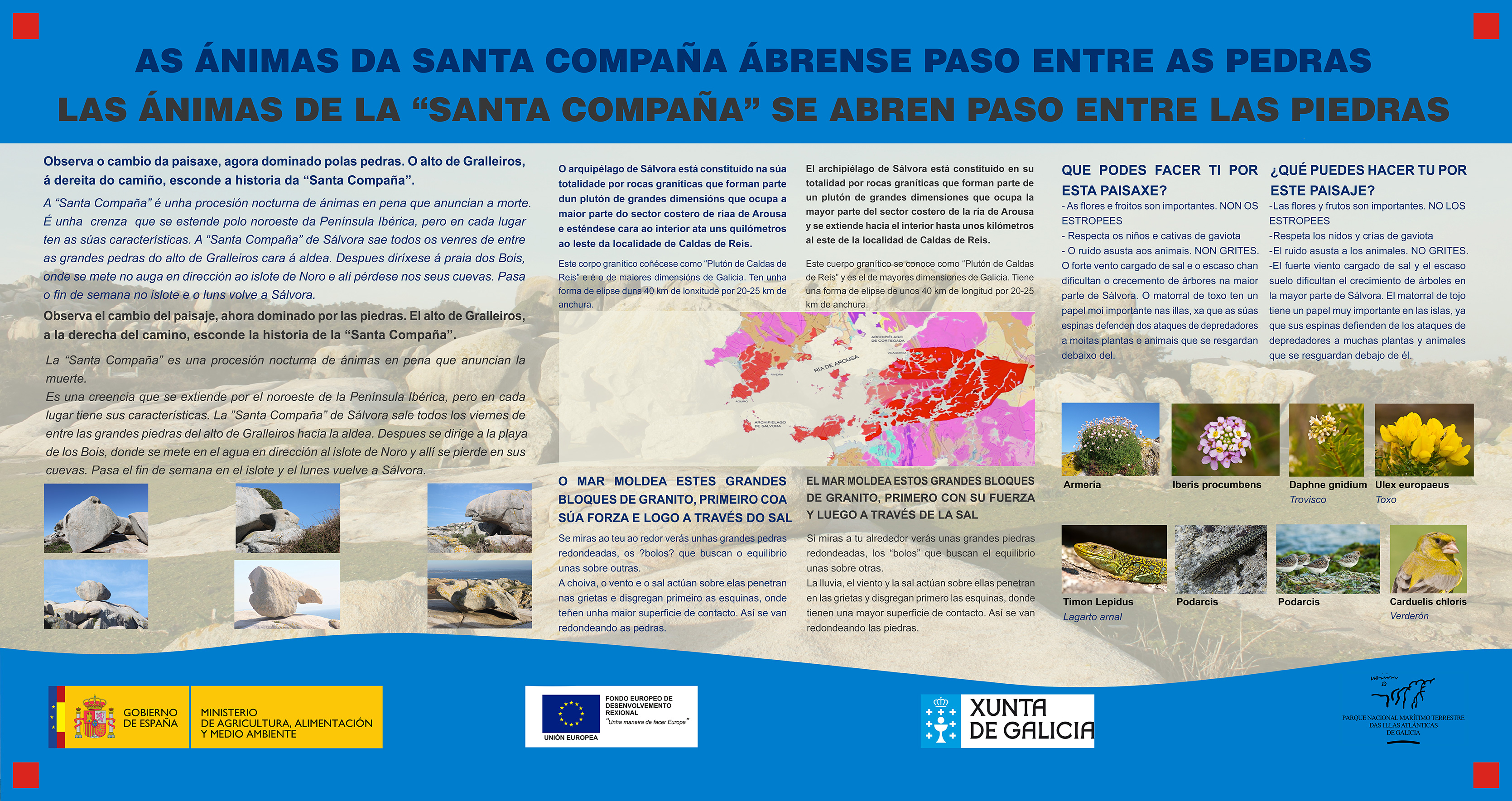 Sálvora - Panel Santa Compaña