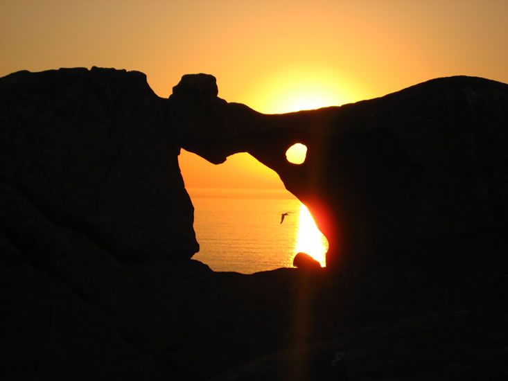 Cíes solpor na Campá