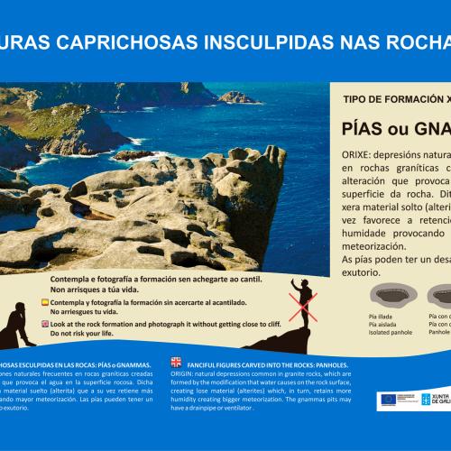 Cíes - Panel pías Alto do Príncipe